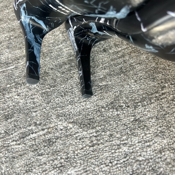 Balenciaga FW 2013 by Alexander Wang iconic Marble heels 38.5 black grey - Picture 9 of 10